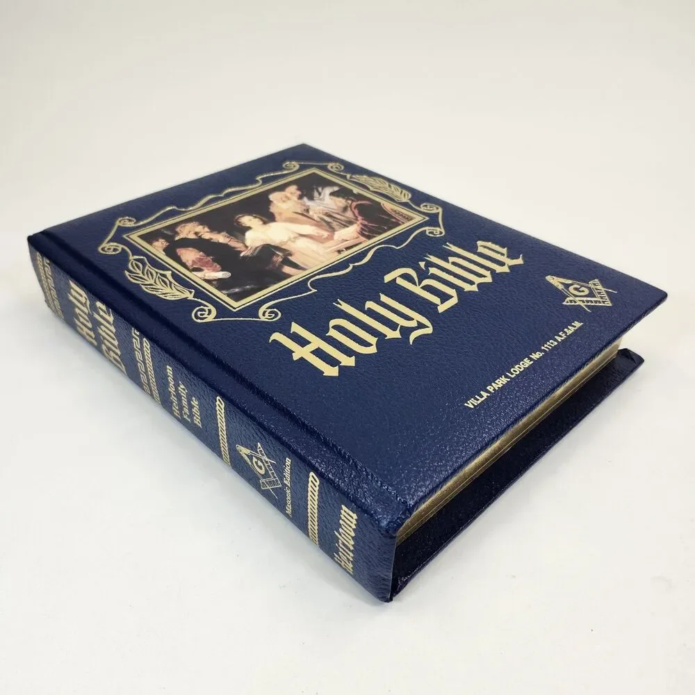 Heirloom Family Holy Bible Masonic Edition 1988 Lodge KJV Red Letter Illinois